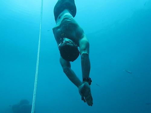 Eric Fattah at the Blue Hole FRC - Photo: Peter Scott