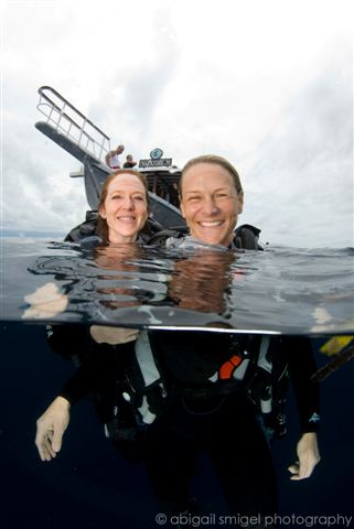 Sherrie and her dive buddy