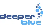 DeeperBlue.com logo with blue bubbles