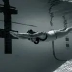 Swimmer in Underwater Pool
