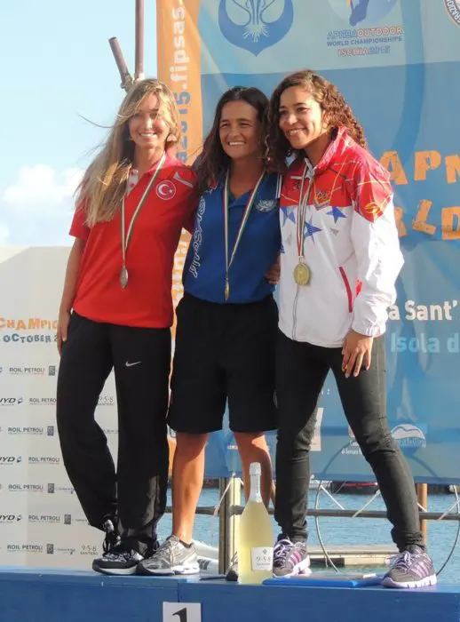 Womens Winners - CMAS Outdoor Apnea WC 7th October