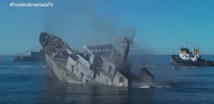 New Artificial Reef Getting Started Off Baja California (Photo credit Frontera Ensenada TV)