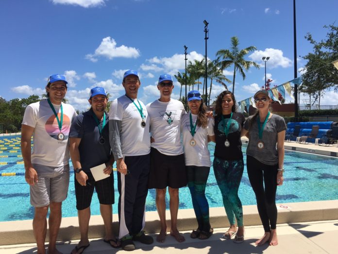 SFAC 2016 Winners L to R - Eddy Gonzalez (US bronze), Luis Arismendi (VEN silver), Leo Lupoli (VEN gold), Ricardo Paris (organizer), Claire Paris (US gold), Karla Mendez (VEN silver), Ashleigh Baird (US bronze)