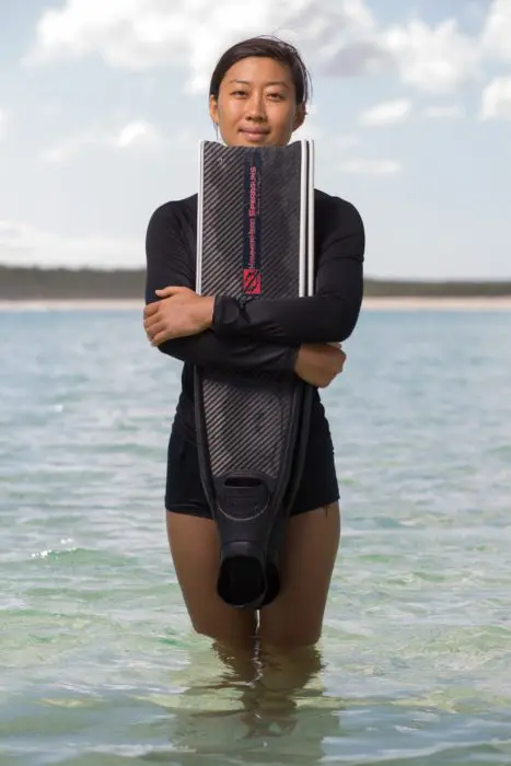 Jessea Lu, China #FacesOfFreediving Photo © Tim Calver/DeeperBlue.com