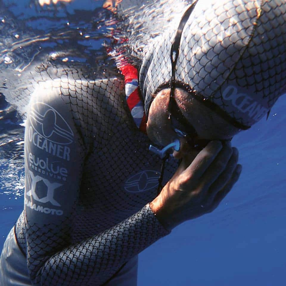 Ashley prepares for a CNF dive