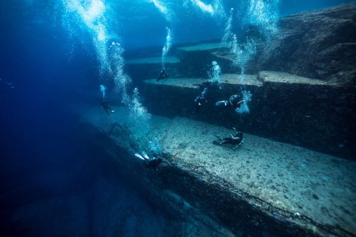 Scuba diving at Yonaguni In Japan