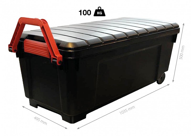 Review Solent Plastics Extralong 170litre Wheeled Storage Trunk