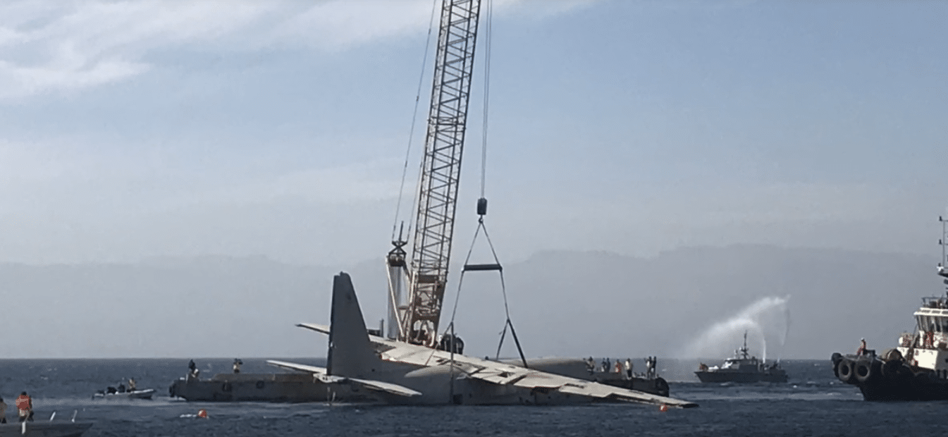 C130 Hercules sunk as an artificial reef of the coast of Aqaba