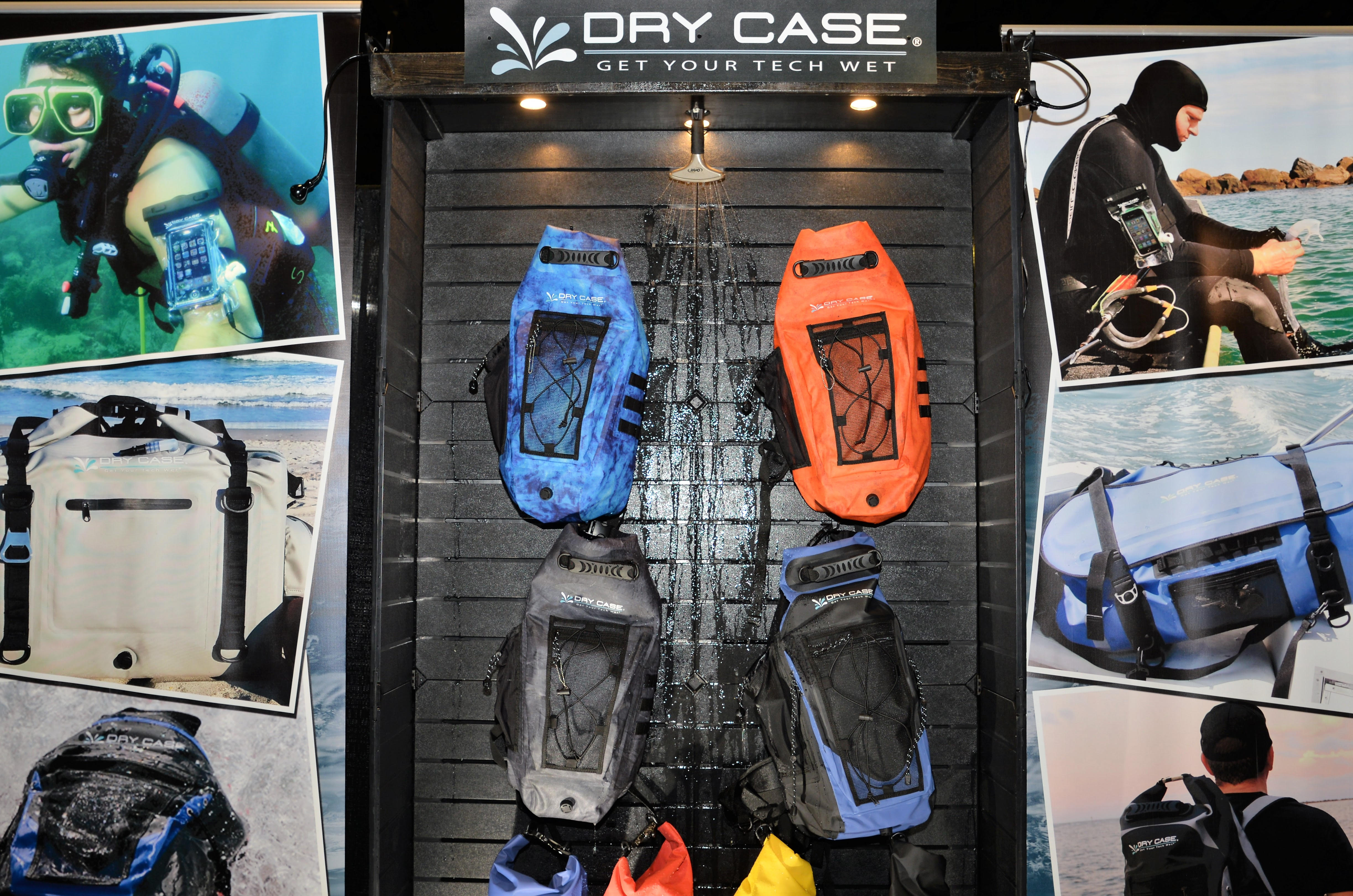 Drycase's waterproof backpack line at DEMA Show 2017