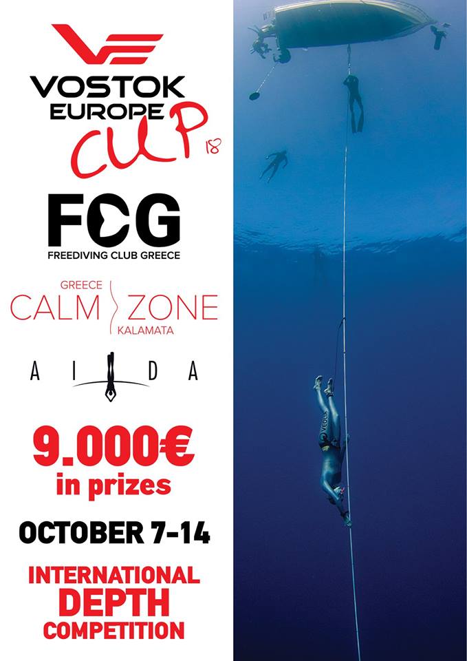 Vostok Europe Freediving Cup To Take Place In Kalamata, Greece