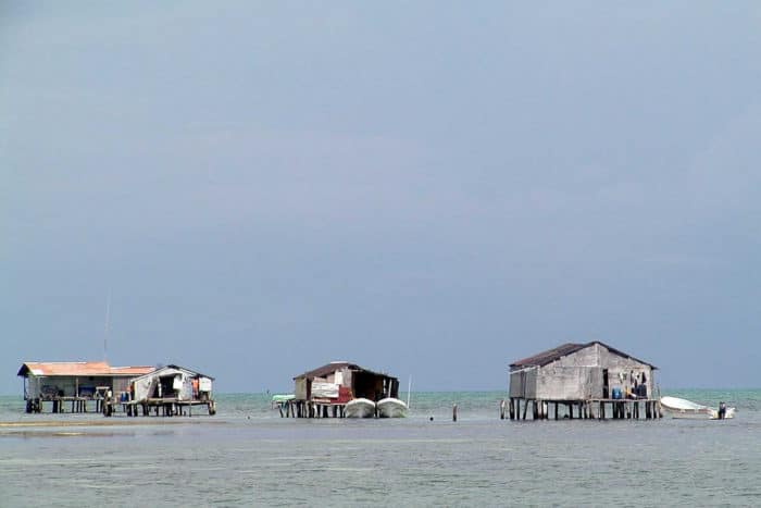 Fisherman's Stilt Homes at Banco Chinchorro Public Domain photo by Semarnat