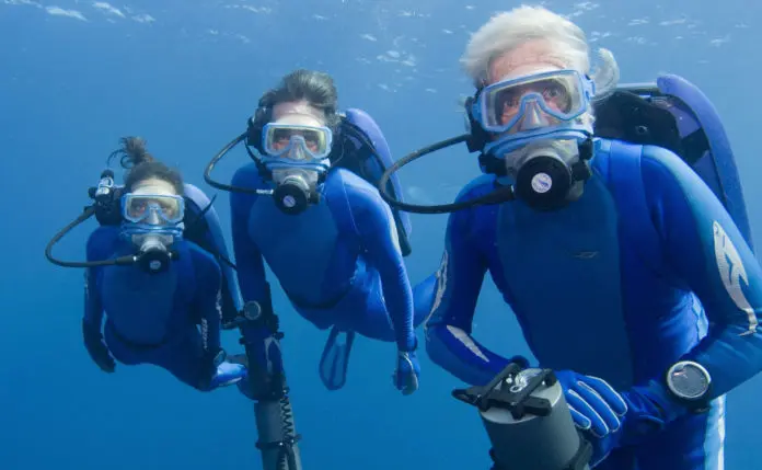 Jean-Michel, Fabien and Céline Cousteau