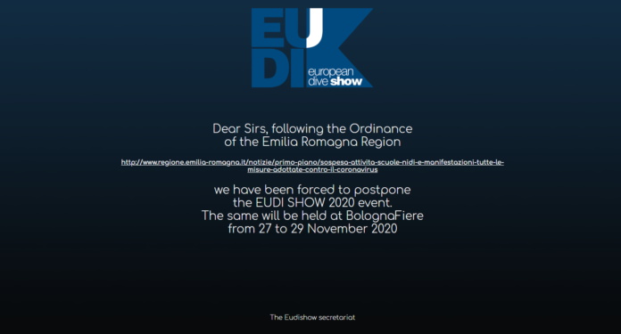 European Dive Show Postponed Due To Coronavirus Outbreak In Italy
