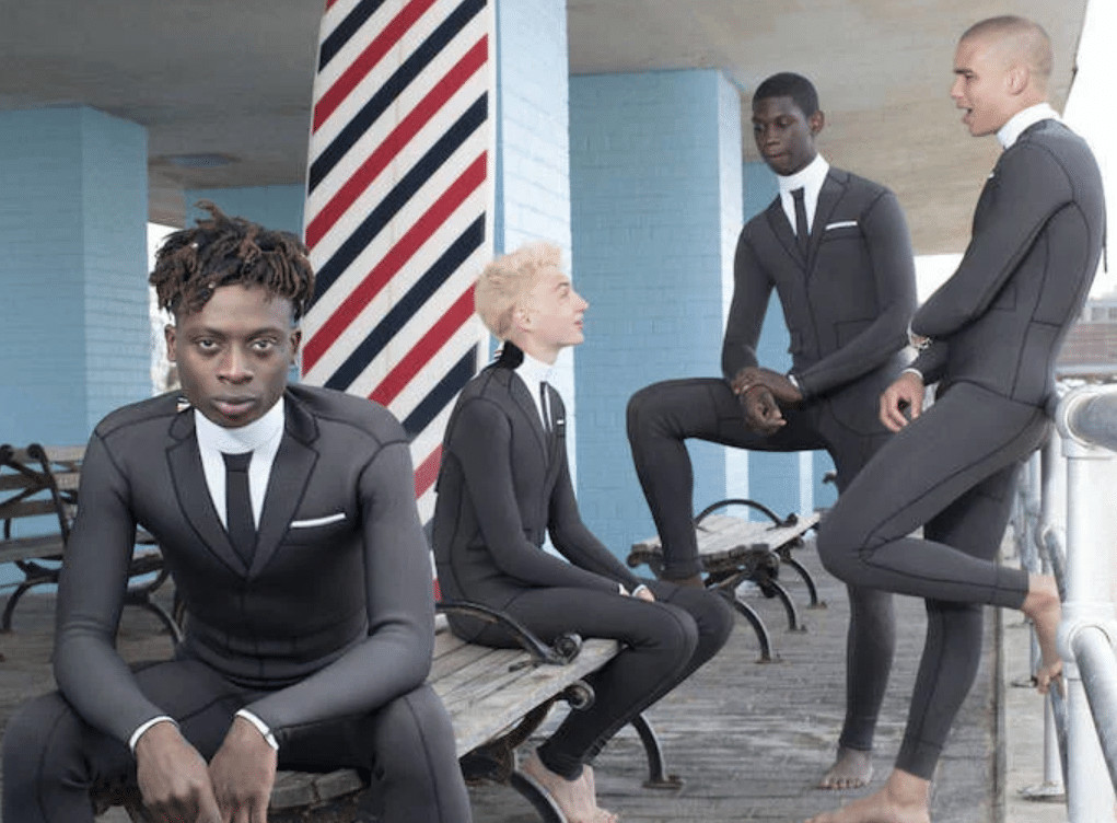 Thom Browne Tuxedo inspired wetsuit