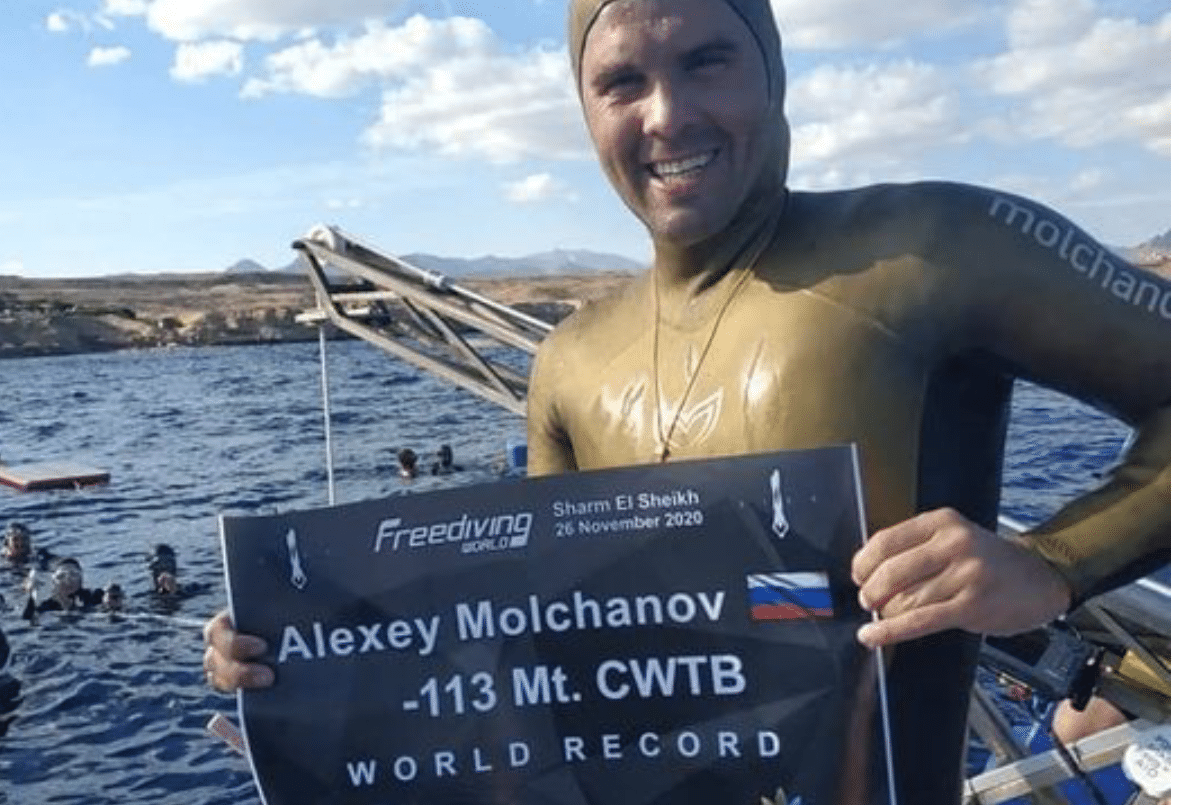 Alexey Molchanov Sets New AIDA Constant Weight BiFins World Record