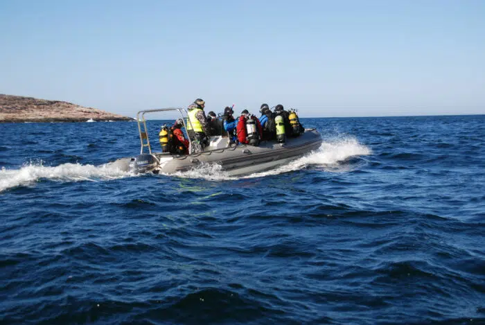 Crew Heading to dive