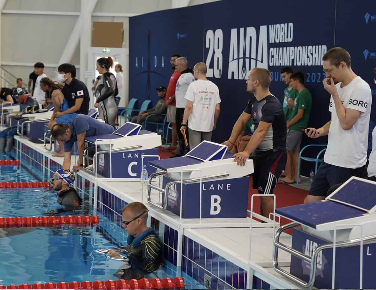 AIDA 2022 Pool World Championship Day 4 France's Guillaume Bourdila