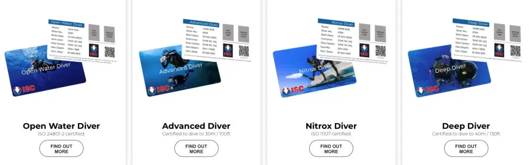 DiveISC's Training Courses