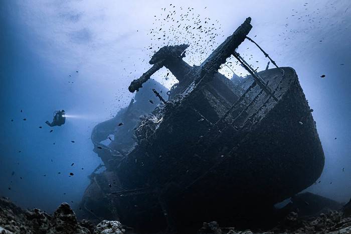 Wreck of the SS Thistlegorm is one of the wrecks you can see when Liveaboard Diving in Egypt