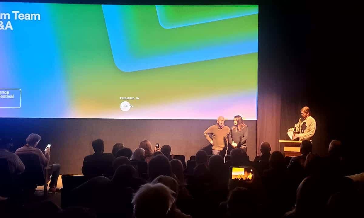 Laura McGann and Stephen's father (Peter Keenan) at the World Premiere (photo courtesy of Francesca Koe)