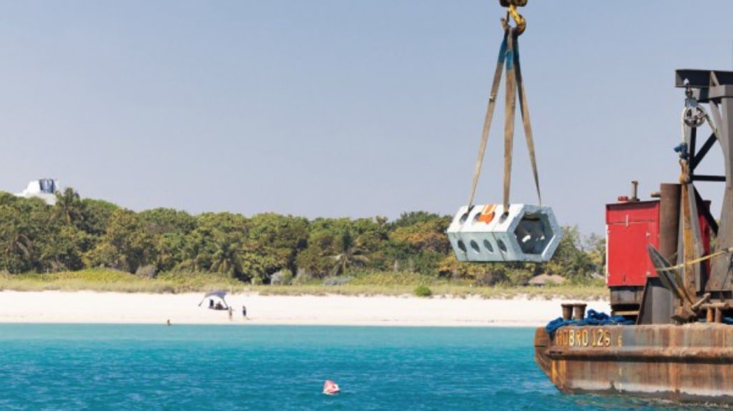 New Artificial Reef Deployed Off Miami Beach (Image credit: Platform photos: Joshua Prezant/University of Miami)