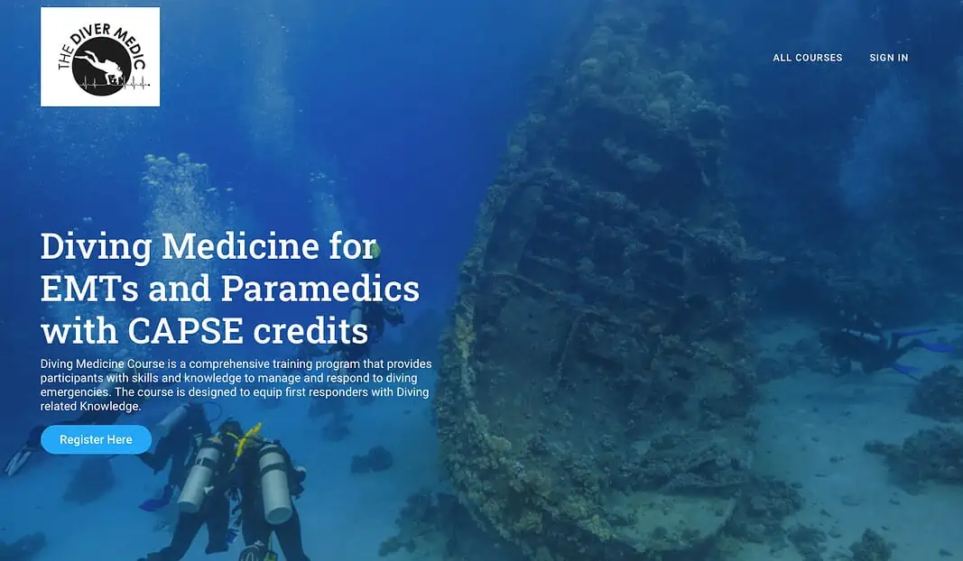 Diver Medic -- Diving Medicine for EMTs and Paramedics with CAPSE credits