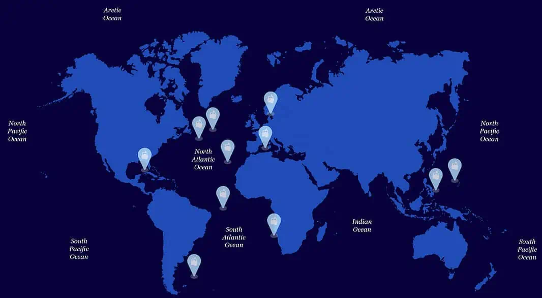 Shipwreck World Map (Image credit: Floridapanhandle.com)