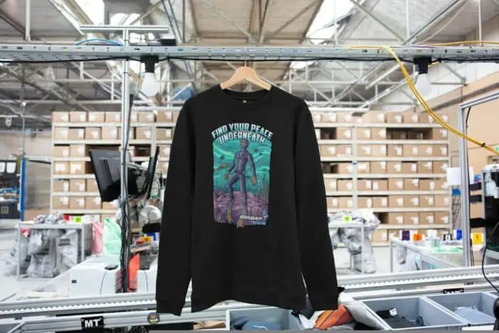 Find Your Peace Underneath design on DeeperBlue.com Official Clothing