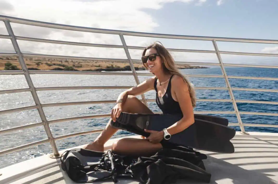Costa Pro Rachel Moore in Caleta Frames with Gold Mirror Lenses (Image credit: Costa Sunglasses)