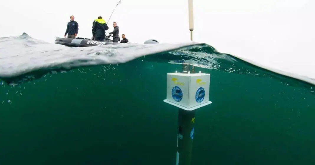 Deployment of an Argo Arvor profiler. (Image credit: Olivier Dugornay, Ifremer)