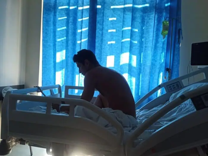 Andrey Matveenko in Hospital. Image courtey of Tatiana Zemskikh.