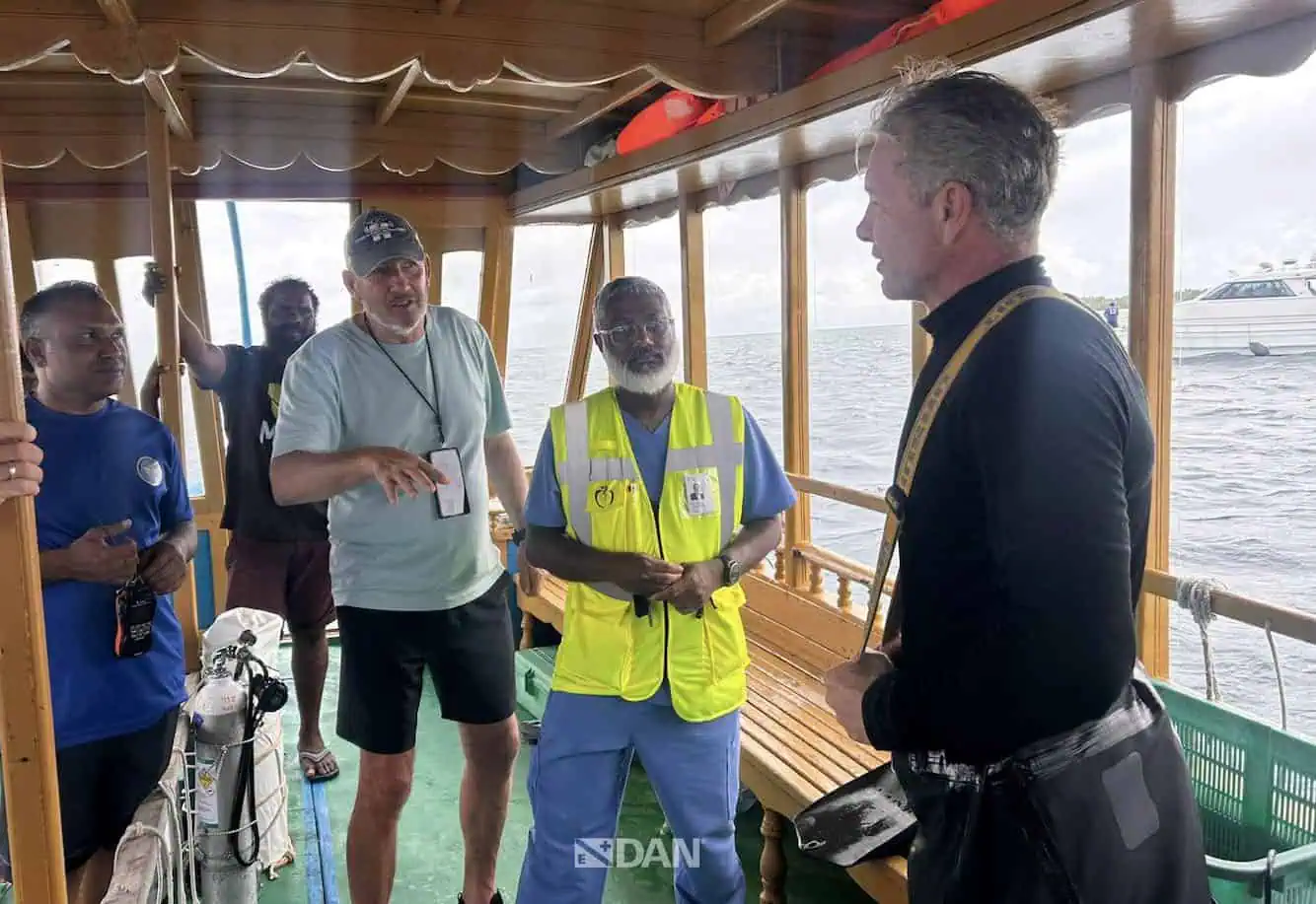 Diver Recovery Operations off the Maldives (Image credit- DAN Europe)