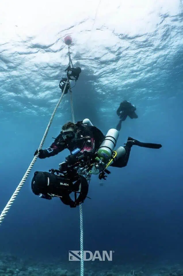 Jenni Westerlund in diver recovery operations off the Maldives (Image credit: DAN Europe)